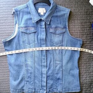 CJ Banks Blue Denim Vest